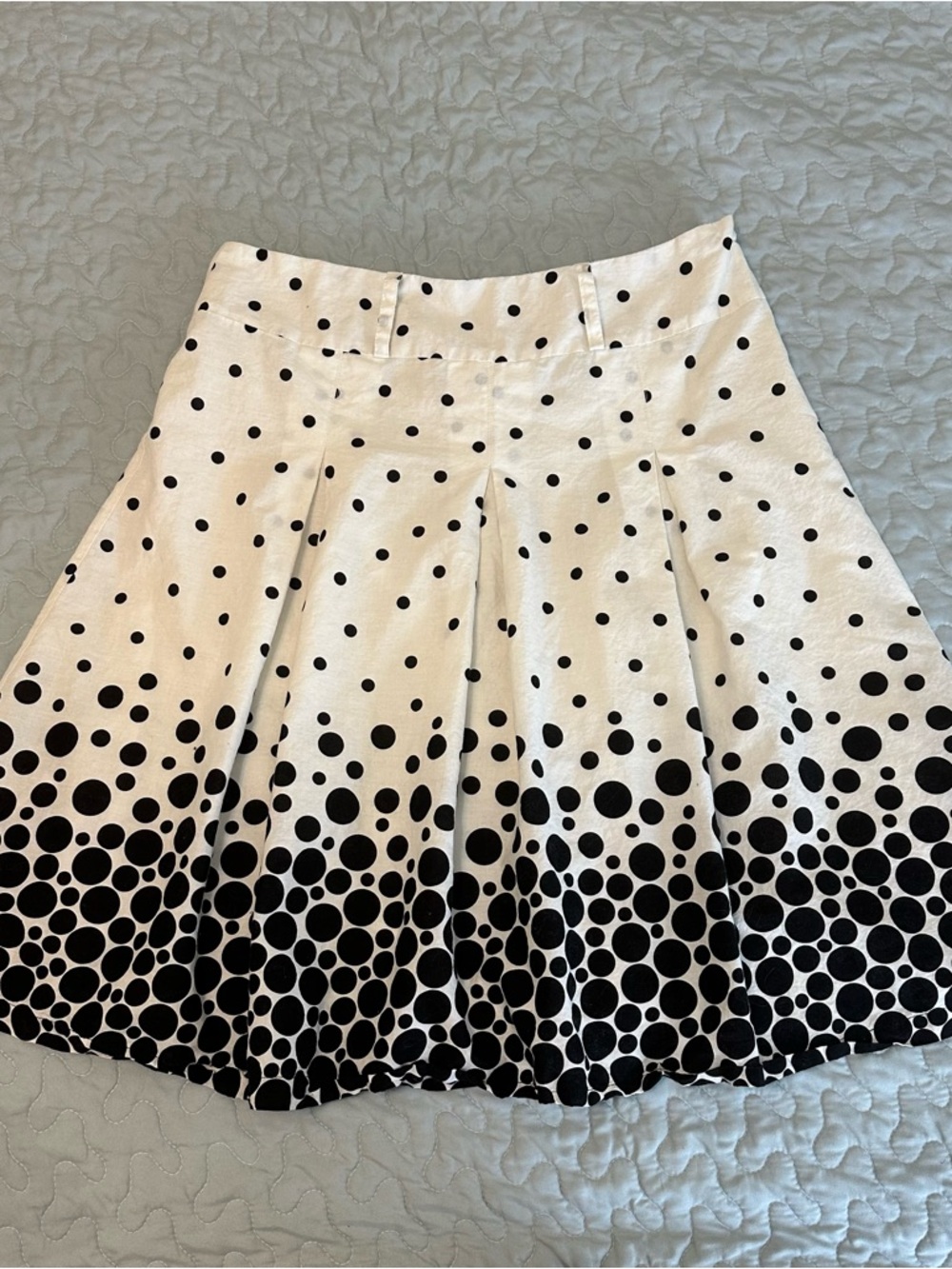 Black & White Polka Dot Women’s Midi Skirt